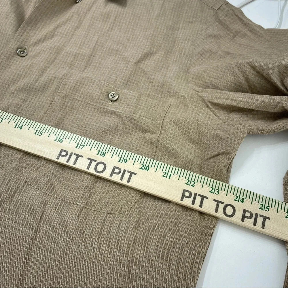 Paul Fredrick Shirt Button Down Long Sleeve Mens Size 15.5 tan 0468 - Picture 5 of 7